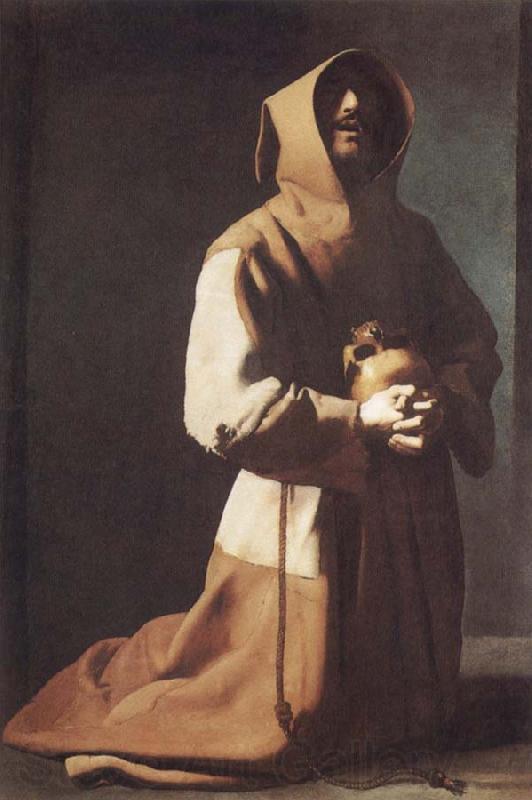 Francisco de Zurbaran Saint Francis in Meditation Norge oil painting art